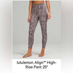 Lululemon Align High-Rise Pant 25” - Hideaway Camo Lunar Rock Multi